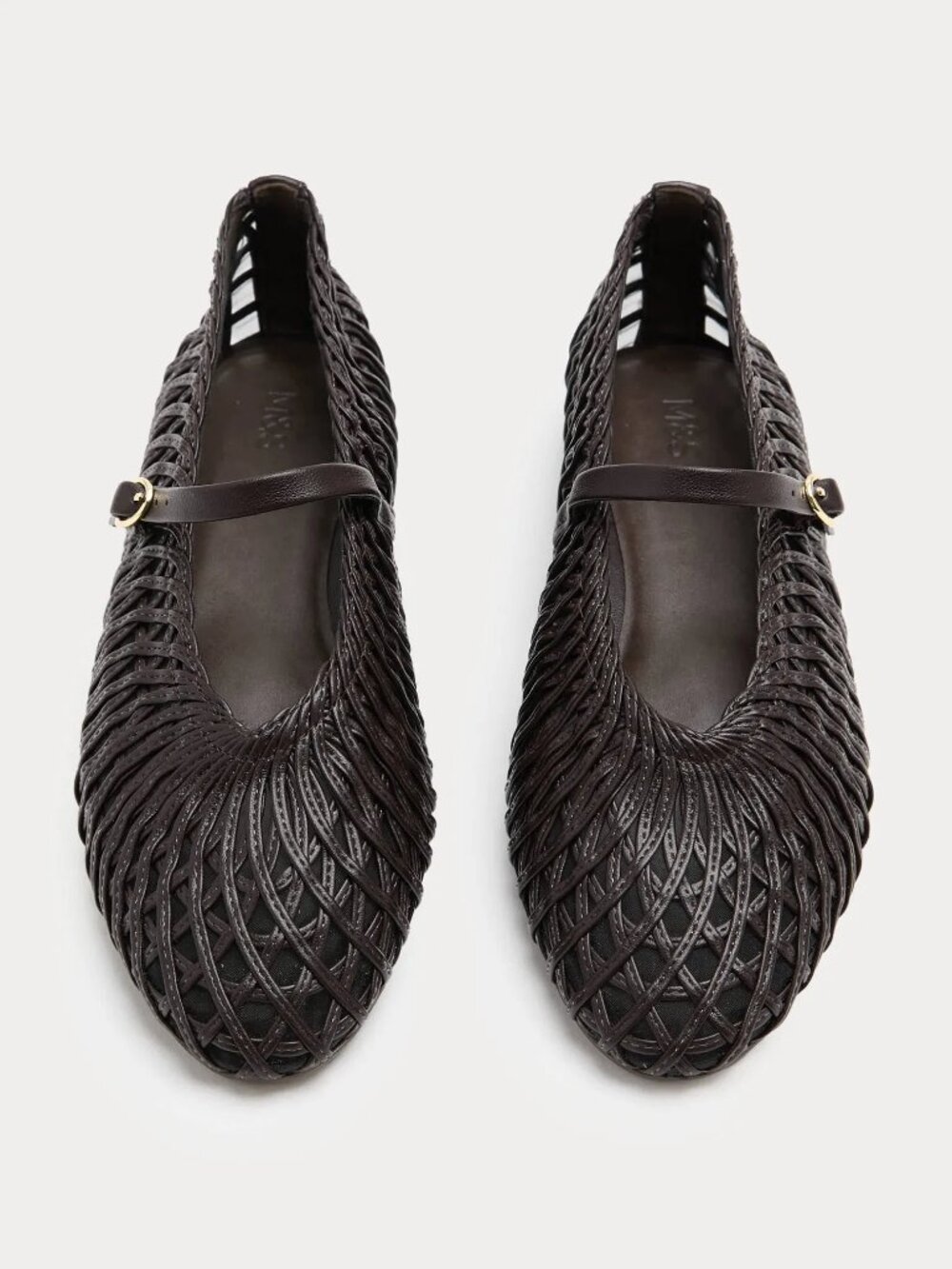 Marks & Spencer Woven Flat Mary Jane Ballet Pumps